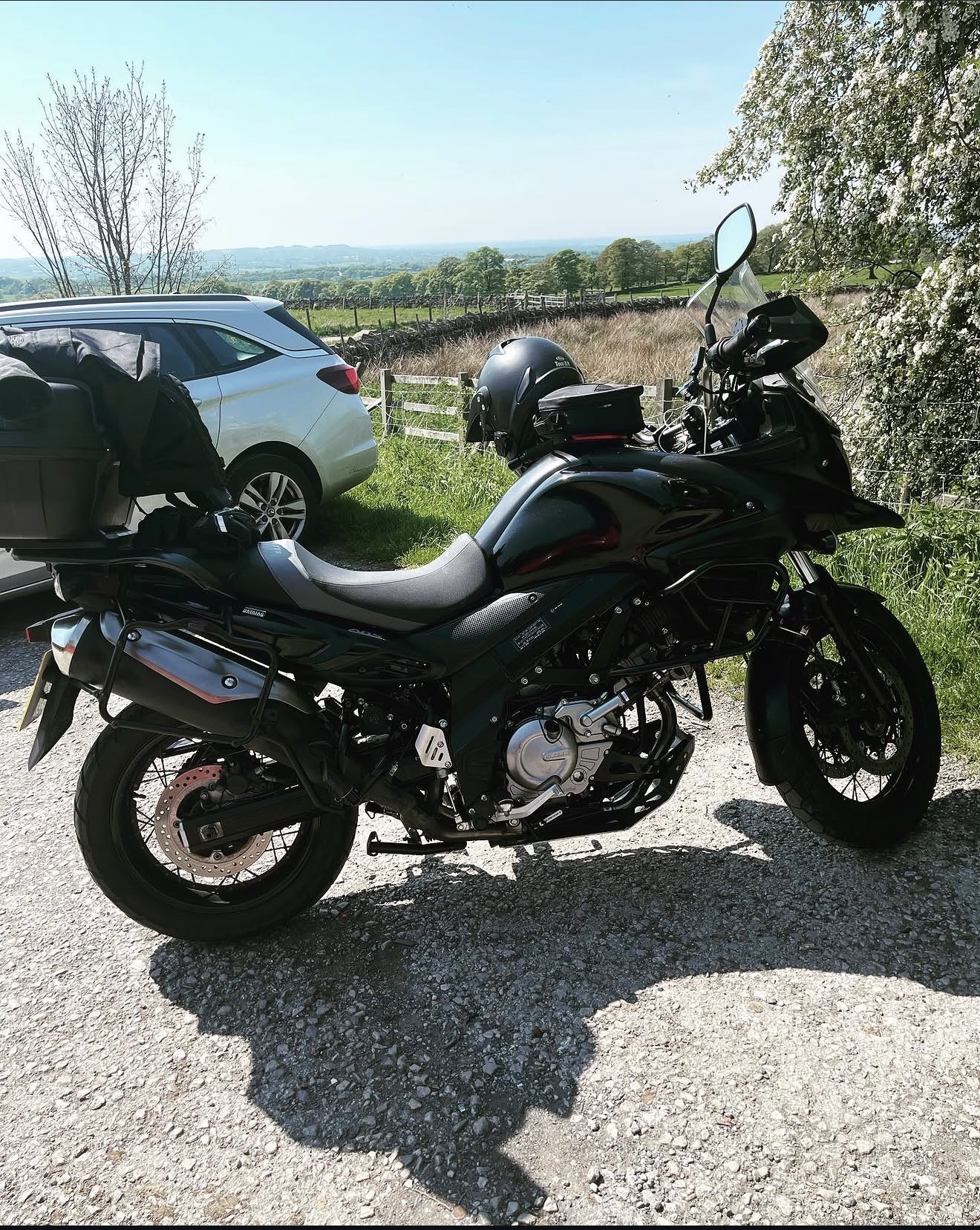 Bing's Suzuki V-Strom adventure motorcycle