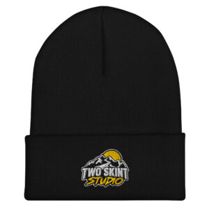 Two Skint Studio — Gold Logo Cuffed Beanie